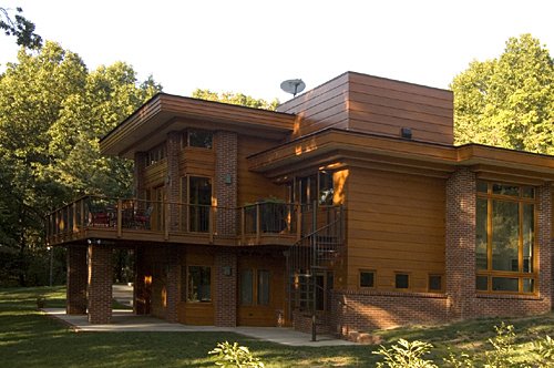 Frank lloyd wright inspired custom home plansby former taliesin fellow